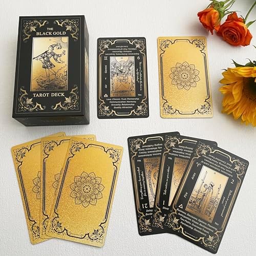 Black and Gold Gilded Tarot Cards