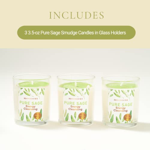 White Sage Smudging Candles - 3 Pack