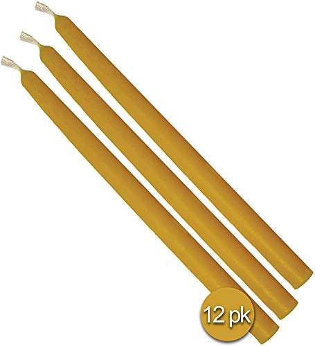 Yellow Beeswax Magick Candles 9"