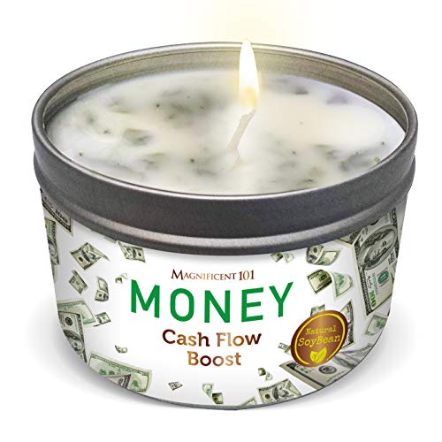 Money Magick Candle for Cash Flow Boost - Sage Cinnamon Scented